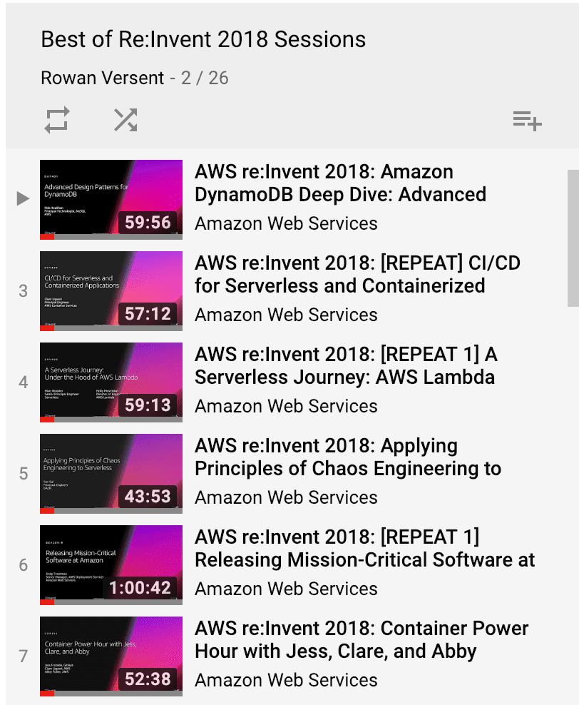 Top 25 Best of the Best Sessions from AWS reInvent