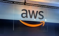 AWS logo on wall in building in Melbourne